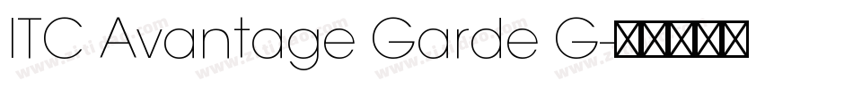 ITC Avantage Garde G字体转换